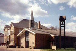 St. Ann Church in Terre Haute is now the home of the Catholic Charities Christmas Store, which serves the poor in Vigo County. The parish was founded in 1876 at 1440 Locust St. The parish’s fourth worship space was completed in 1953. (Submitted photo)